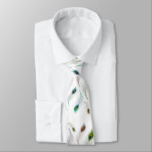 リアルカラフルな孔雀の鳥の羽 ネクタイ (タイ)