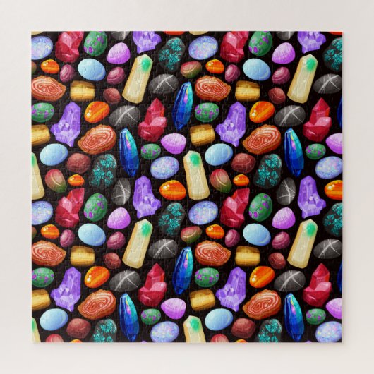 リアルカラフルな岩と結晶のパターン ジグソーパズル (縦)