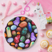 リアルカラフルな岩と結晶のパターン ペーパープレート (パーティー)