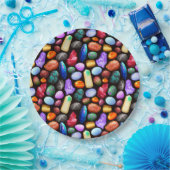 リアルカラフルな岩と結晶のパターン ペーパープレート (パーティー)