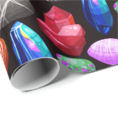 リアルカラフルな岩と結晶のパターン ラッピングペーパー (ロールコーナー)