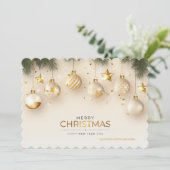 リアルクリスマスオーナメントホリデーカード シーズンカード (スタンド正面)