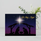 リアルゴールドホイル クリスマスカード 聖夜のマリアと天使 箔シーズンカード (立ち正面)