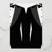 リアルゴールド箔同性婚ウェディングメニュー 箔招待状 (裏面)