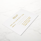 リアルゴールド箔 エレガント ゲイ ウェディング RSVP カード (回転した状態)
