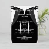 リアルシルバーフォイル同性婚メニューカード 箔招待状 (立ち正面)