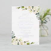 リアルシルバーフォイル 花 25周年 フォイル 箔招待状 (立ち正面)