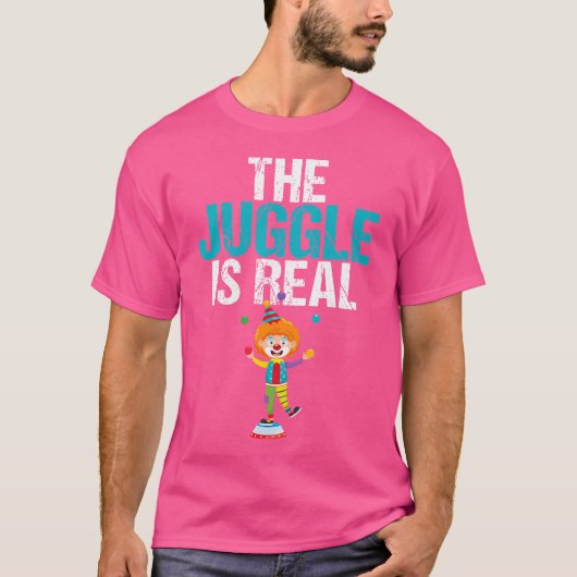 リアルジャグリングTシャツ サーカス ユニサイクル Tシャツ (正面)