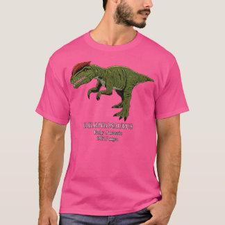 リアルスケッチのdilophosaurus tシャツ