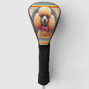 リアルスタイリッシュキュートなプードルカラフルド縁どグ ゴルフヘッドカバー