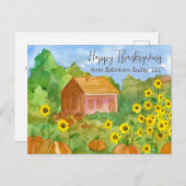 リアルター・ハウス・ひまわりより、ハッピースカンクギブング ポストカード (正面/裏面)