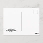 リアルトブリッジヴェニス ポストカード (裏面)