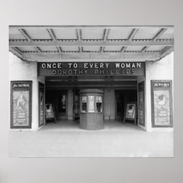 リアルト映画館、1920年。ヴィンテージ写真 ポスター