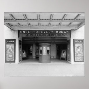 リアルト映画館、1920年。ヴィンテージ写真 ポスター