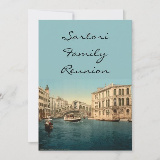 リアルト橋とグランデ・カナール、ヴェネツィア、イタリア 招待状 (正面)