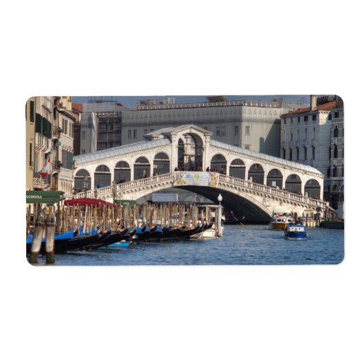 リアルト橋 ヴェネツィア イタリア ラベル (正面)