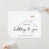 リアルハッピーバースデーハウスバルーン カード (正面/裏面インサイチュ)