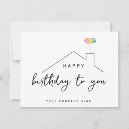 リアルハッピーバースデーハウスバルーン カード