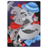 リアルパズル顔クリップボード クリップボード (裏面)