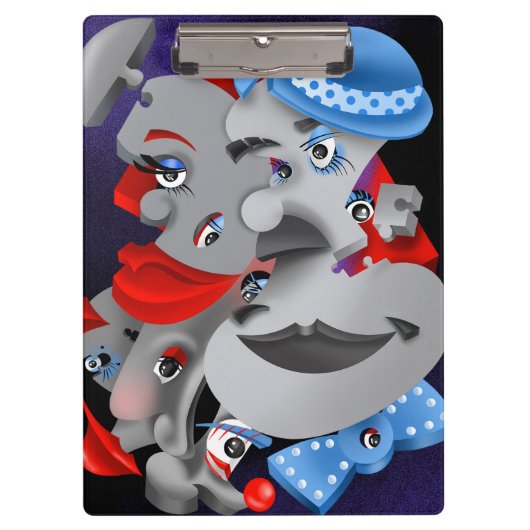 リアルパズル顔クリップボード クリップボード (正面)