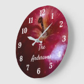 リアルパーソナライズされたアップル ラージ壁時計 (傾斜)