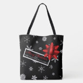 リアルパーソナライズされた模擬クリスマスプレゼント トートバッグ (裏面)