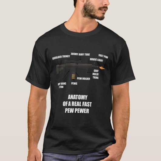 リアルファストペウペウライフル銃愛好家のためのアート Tシャツ (正面)