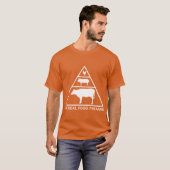 リアルフードピラミッド 肉食主義者 ギフト Tシャツ (正面フル)