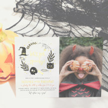 リアルホイル スパイキーなハロウィン 写真入り バースデー