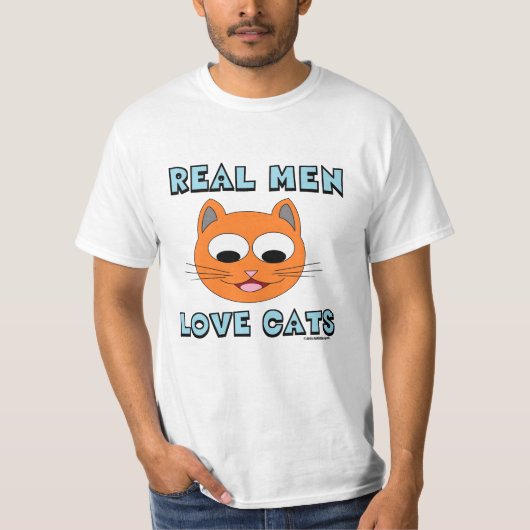 リアルメンラブキャッツ ジンジャー猫の顔 Tシャツ (正面)