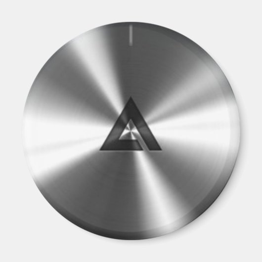 リアルモダンな光沢のあるスチールテクスチャ マグネット (正面)