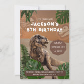 リアル恐竜誕生日招待状 招待状 (正面)