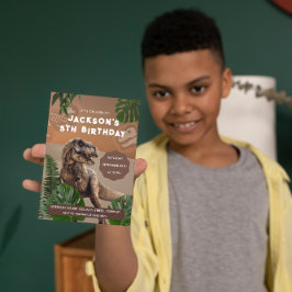 リアル恐竜誕生日招待状 招待状