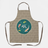 リアル緑日本のコイ魚池 エプロン (正面)