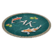 リアル緑日本のコイ魚池 カッティングボード (角)