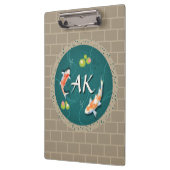 リアル緑日本のコイ魚池 クリップボード (左)