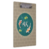 リアル緑日本のコイ魚池 クリップボード (右)