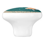 リアル緑日本のコイ魚池 セラミックノブ (側面)