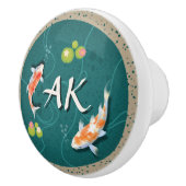 リアル緑日本のコイ魚池 セラミックノブ (右)