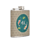 リアル緑日本のコイ魚池 フラスク (右)