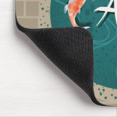 リアル緑日本のコイ魚池 マウスパッド (コーナー)