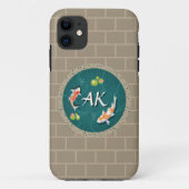 リアル緑日本のコイ魚池 Case-Mate iPhoneケース (裏面)