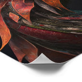 リアル鮮やかドラゴンアート ポスター (角)