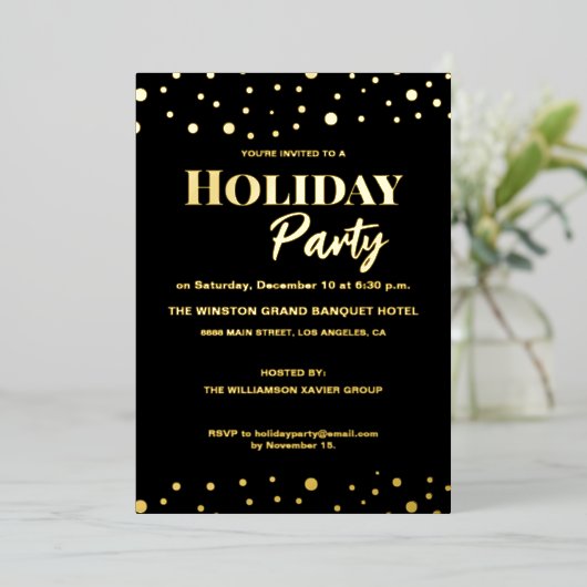 リアル・フォイルのホリデーパーティ ~コーポレート主催~ 箔シーズンカード (立ち正面)