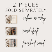 リアル ヴェラム オーバーレイ ウォーターカラー フォト ウェディング 招待状