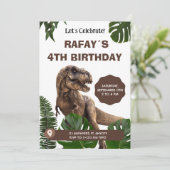 リアルTレックスジャングル恐竜誕生日 招待状 (スタンド正面)