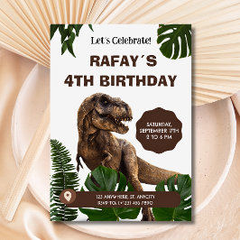 リアルTレックスジャングル恐竜誕生日 招待状