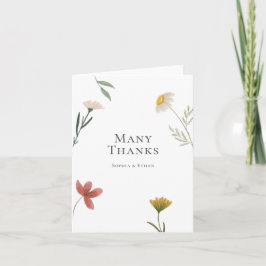 リアンダー・ワイルドフラワーの結婚式 サンキューカード