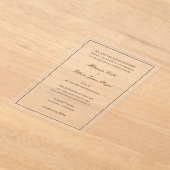 リアンナ伝統的結婚ズ アクリル招待状 (レイダウン)