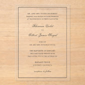 リアンナ伝統的結婚ズ アクリル招待状 (正面)